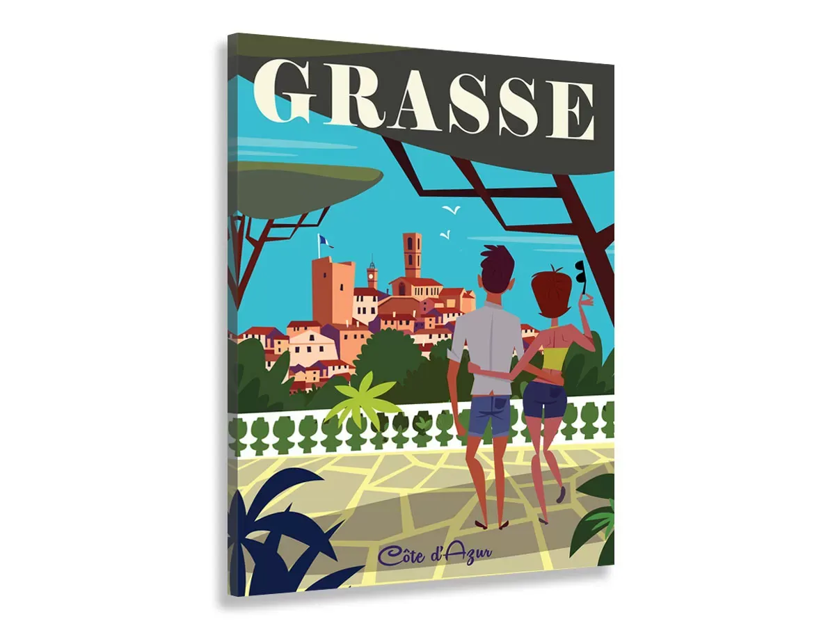 Tableau voyage à grasse imprimé sur toile 40x60 cm