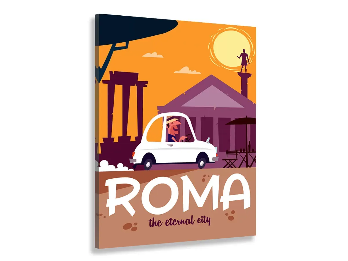 Tableau voyage à Rome imprimé sur toile 30x45 cm