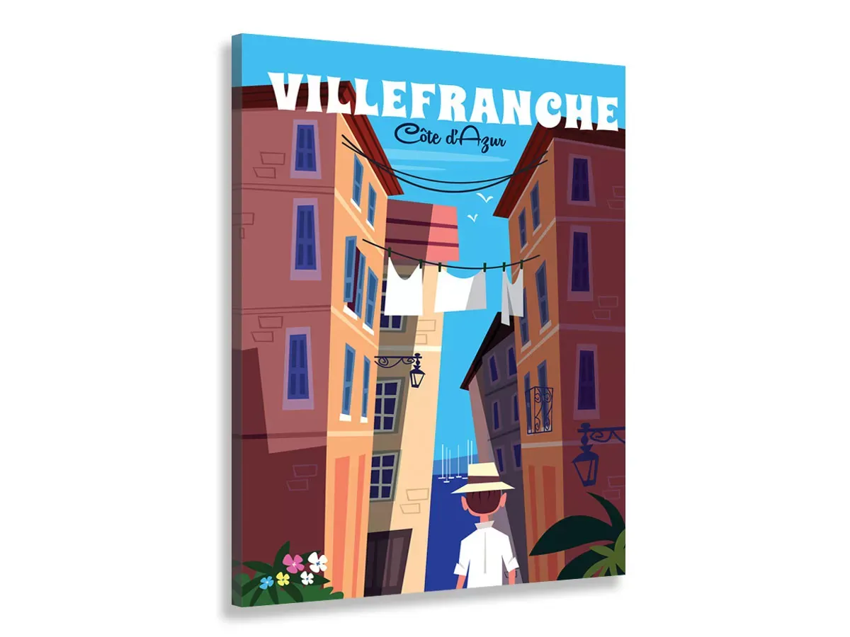 Tableau villefranche sur mer imprimé sur toile 60x90 cm