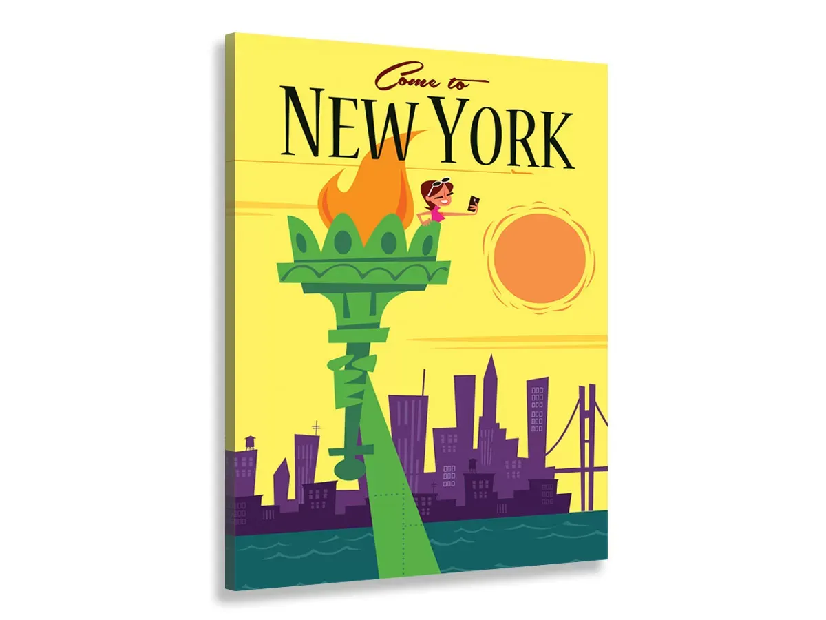 Tableau voyage à new york imprimé sur toile 40x60 cm