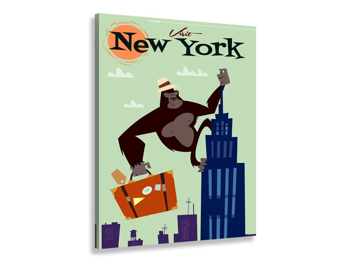 Tableau king- kong imprimé sur toile 40x60 cm