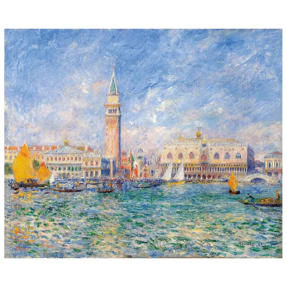 Tableau - Vue de Venise (Le Palais des Doges), Renoir 50x60cm