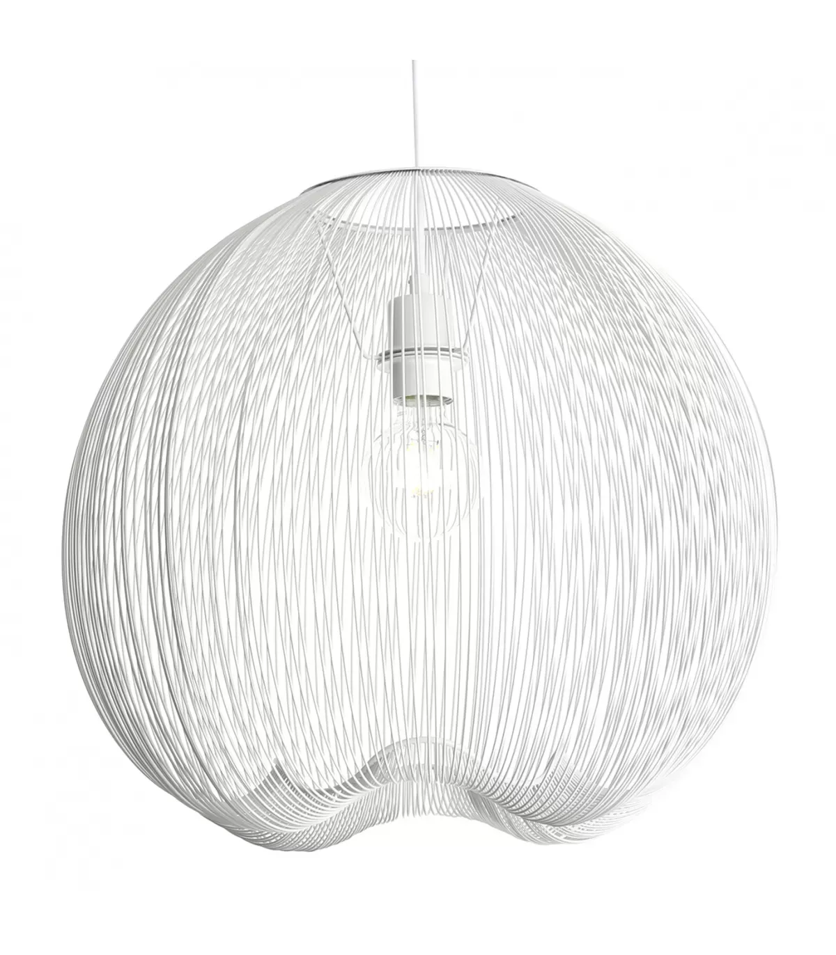 suspension en métal blanc, d. 45 cm