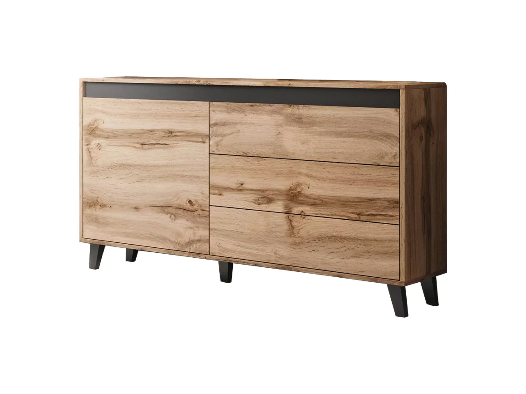 Buffet bas industriel 138 cm bois