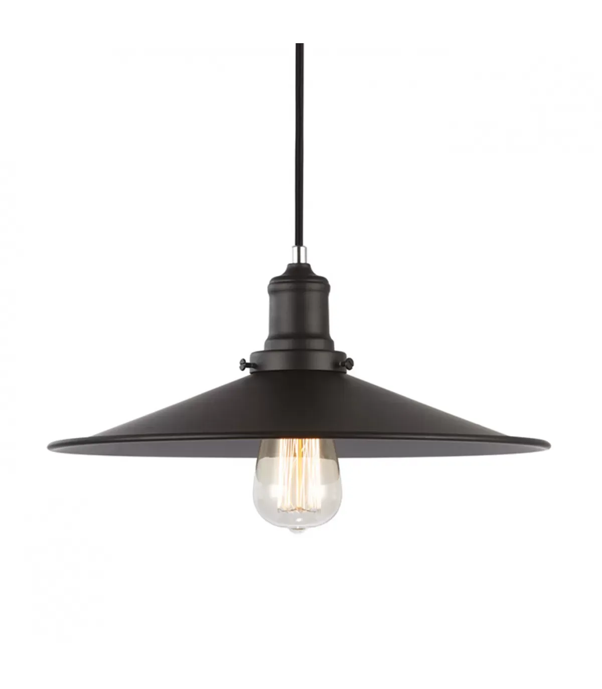 suspension en métal noir, d. 30 cm