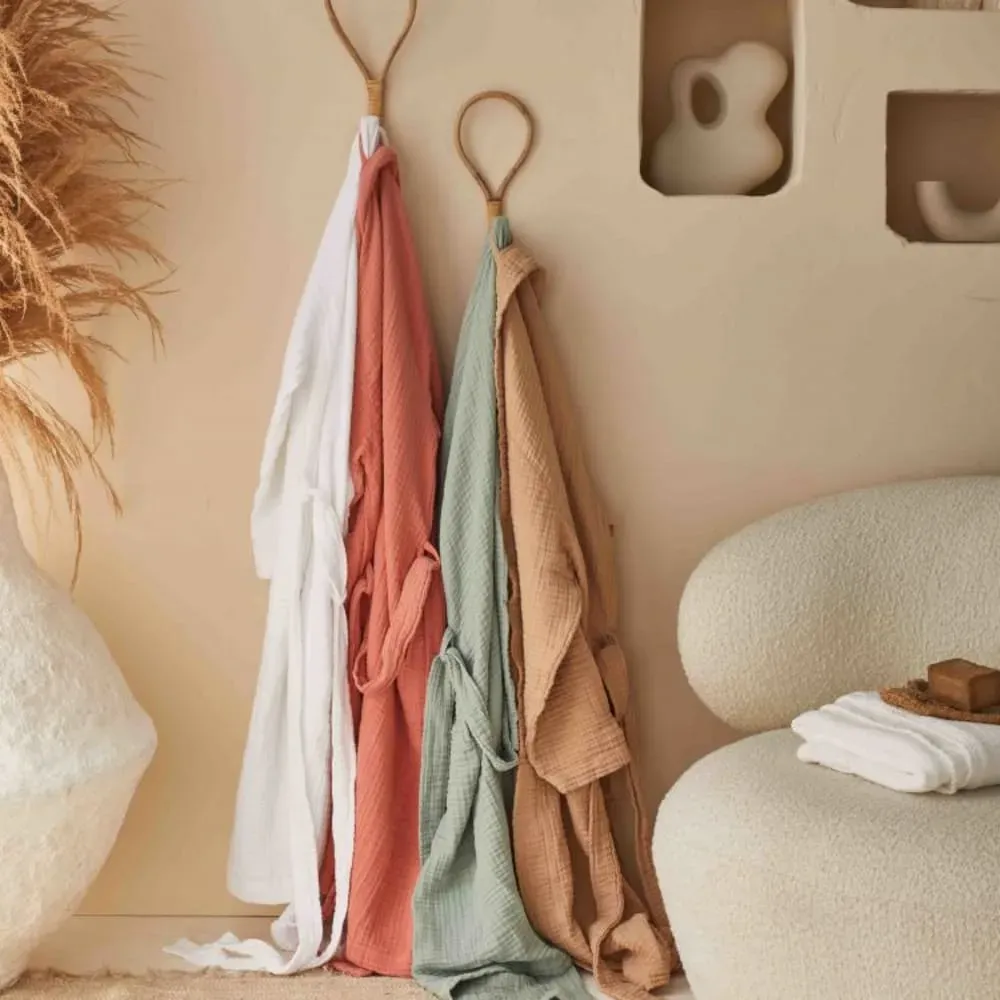 Peignoir en Coton Sable S/M cm