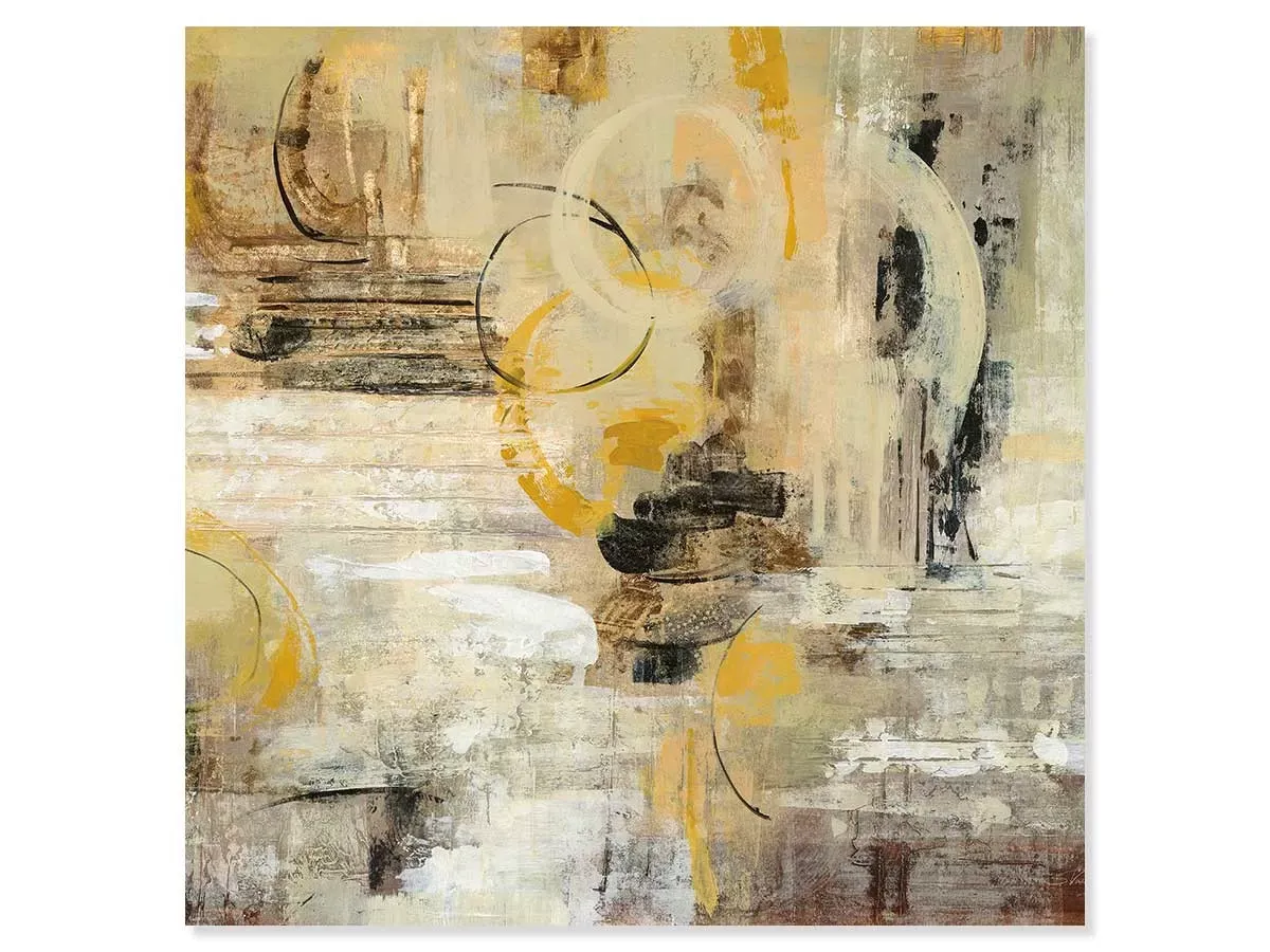 Tableau lueur couleur crème imprimé sur toile 80x80 cm