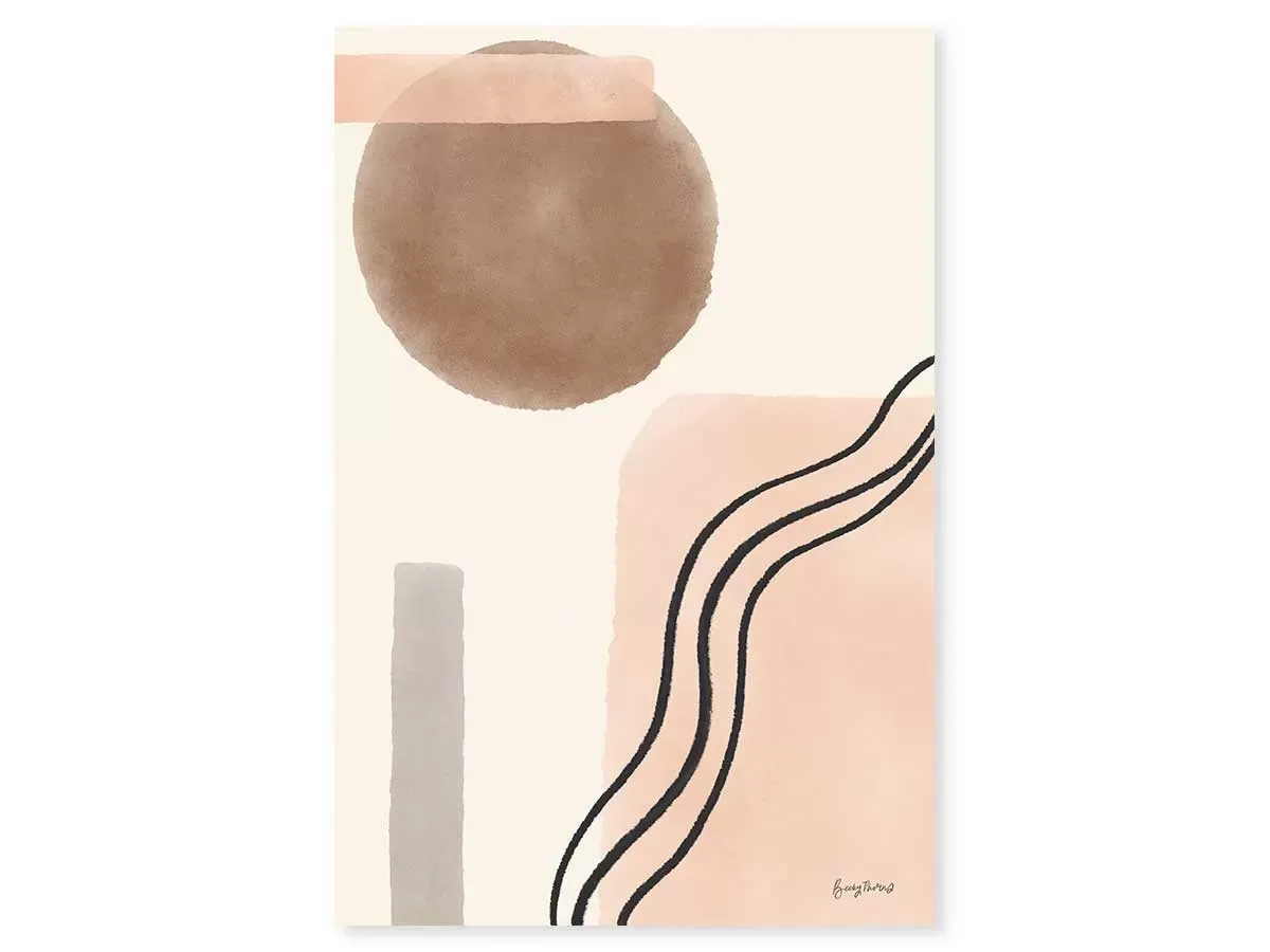 Tableau graphisme inspiration 50's imprimé sur toile 80x120 cm