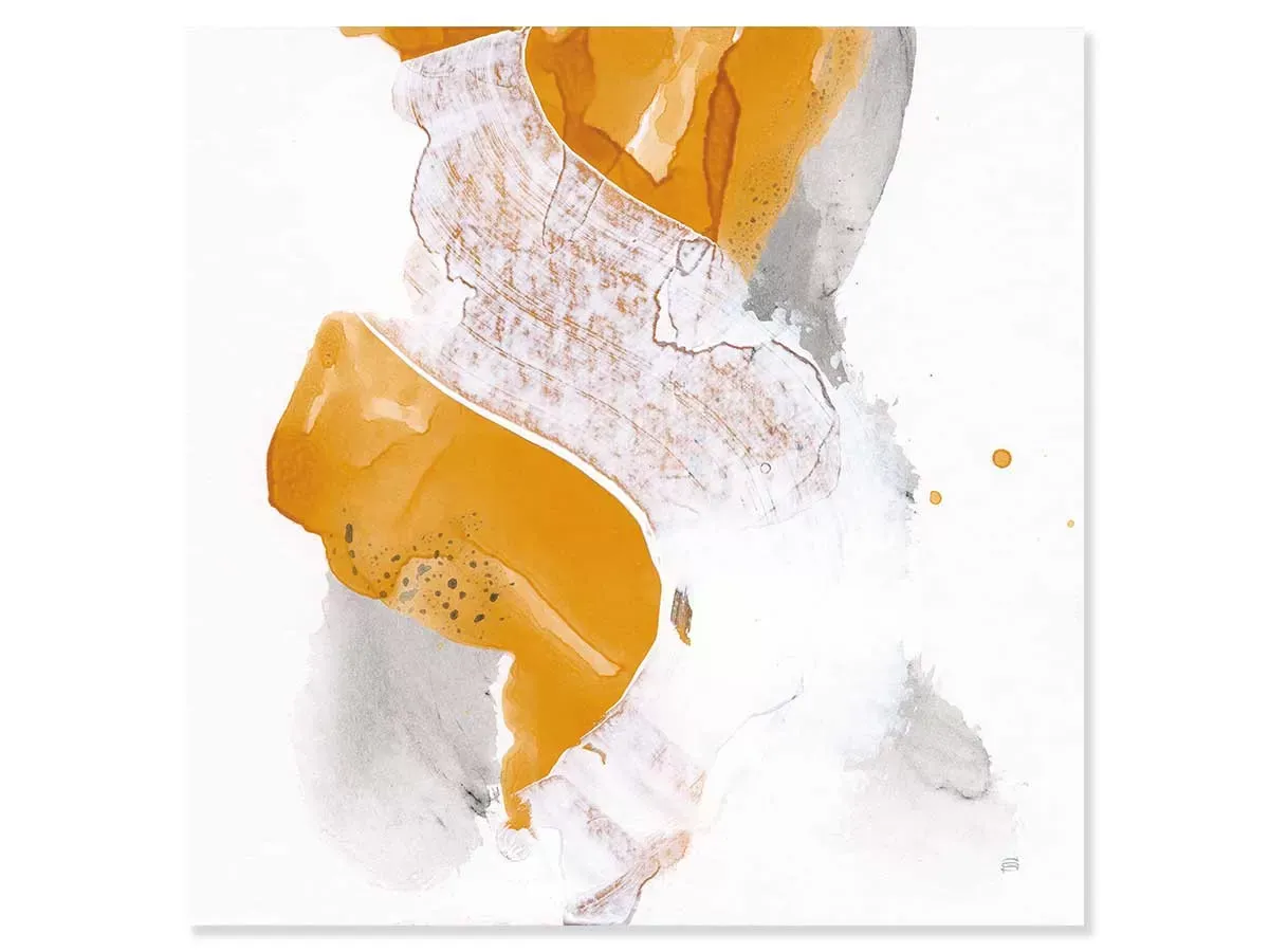 Tableau ambre abtraite imprimé sur toile 80x80 cm