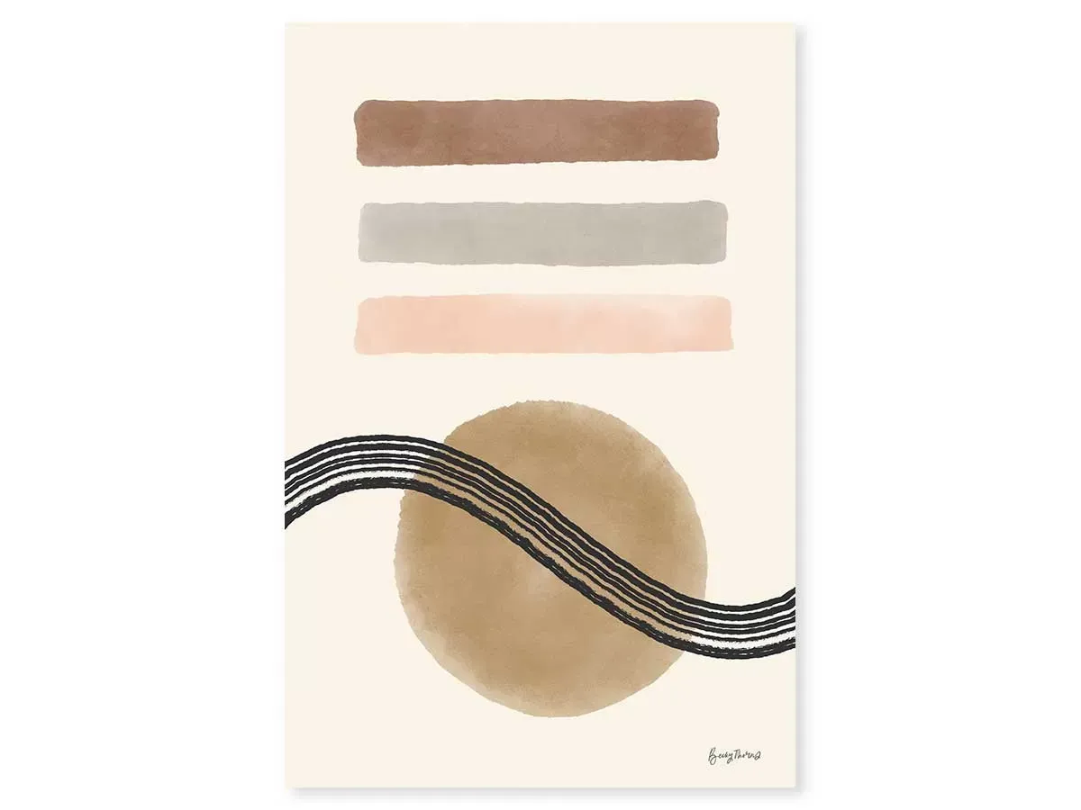 Tableau abstrait des années 50 imprimé sur toile 40x60 cm