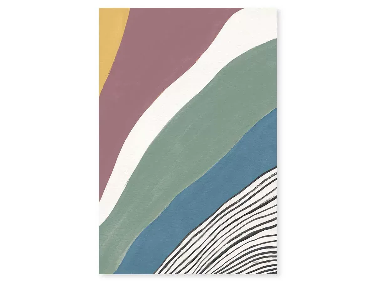 Tableau retro coloré iv imprimé sur toile 40x60 cm