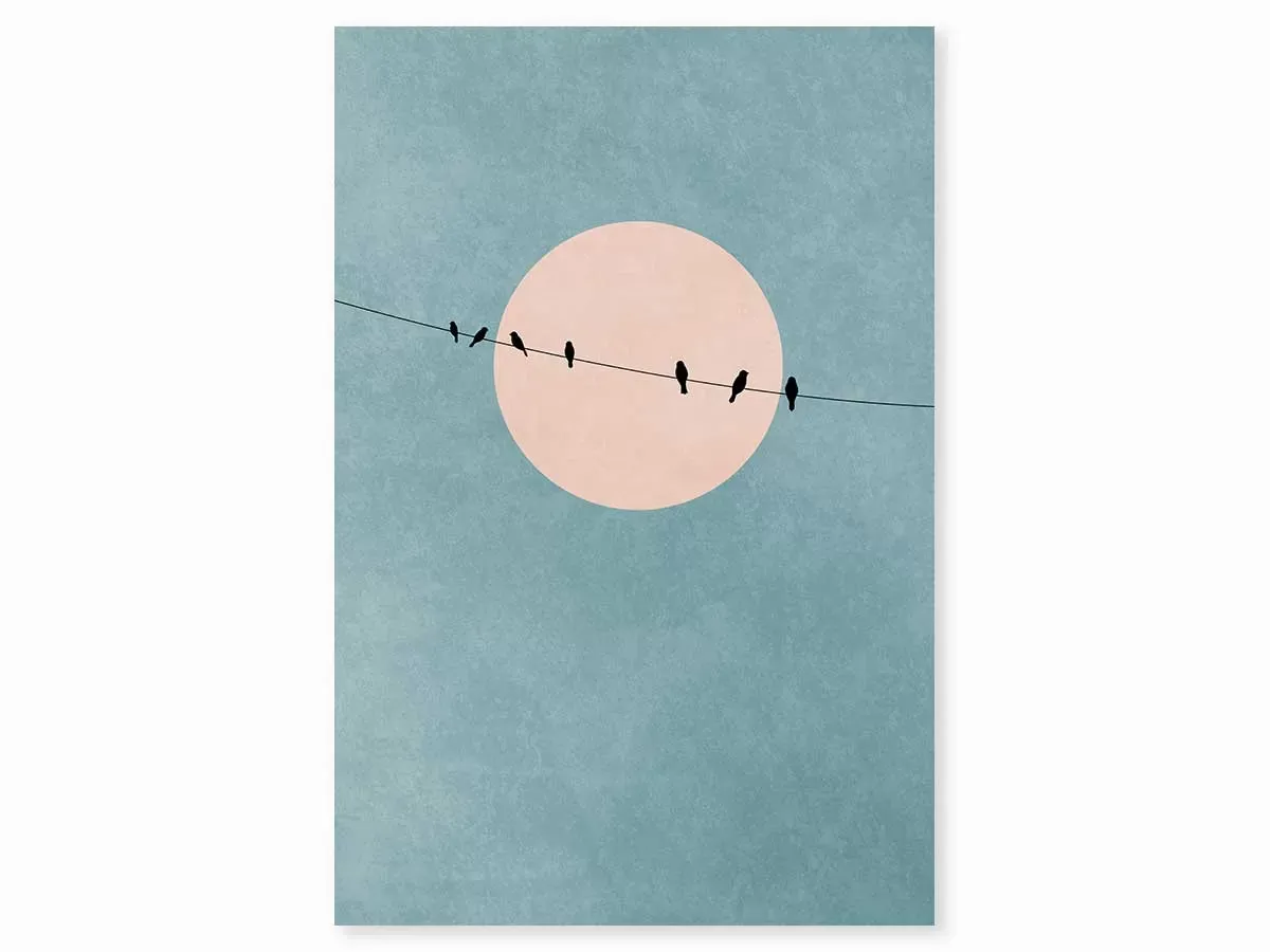 Tableau paysage silence et gratitude imprimé sur toile 80x120 cm