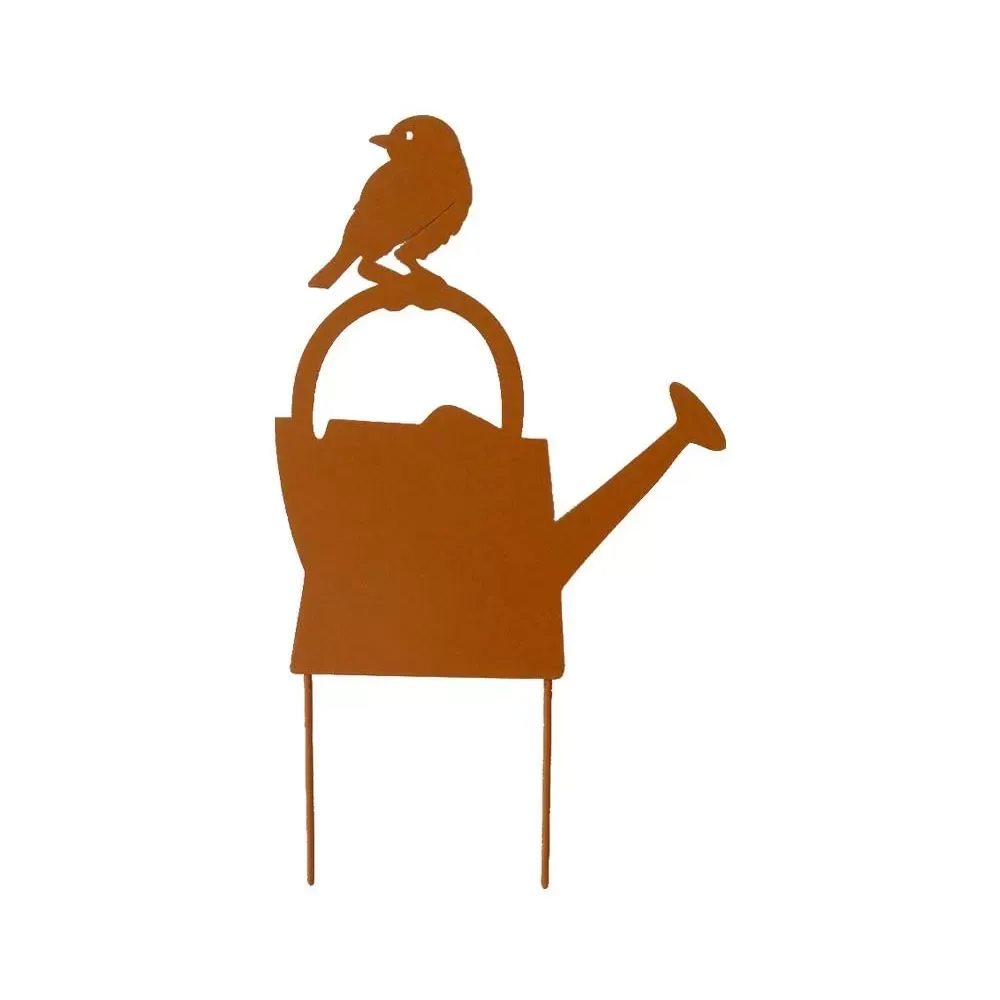 Silhouette arrosoir sur pique  21 x 38 cm