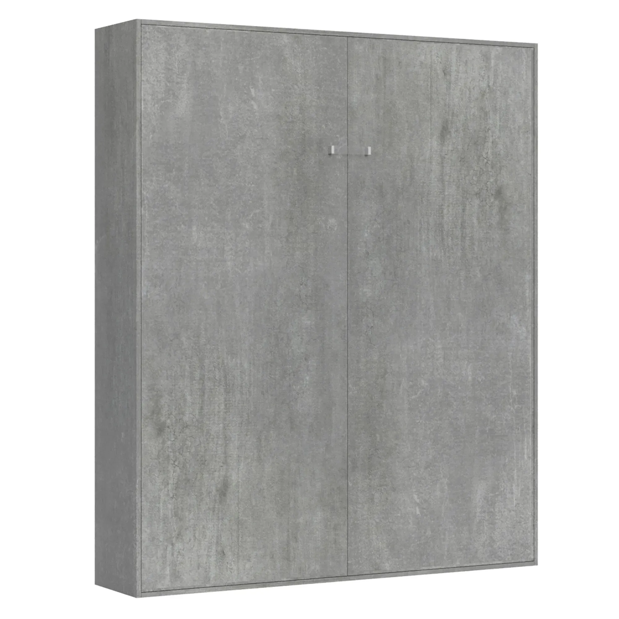 Lit escamotable vertical 160 effet bois gris béton