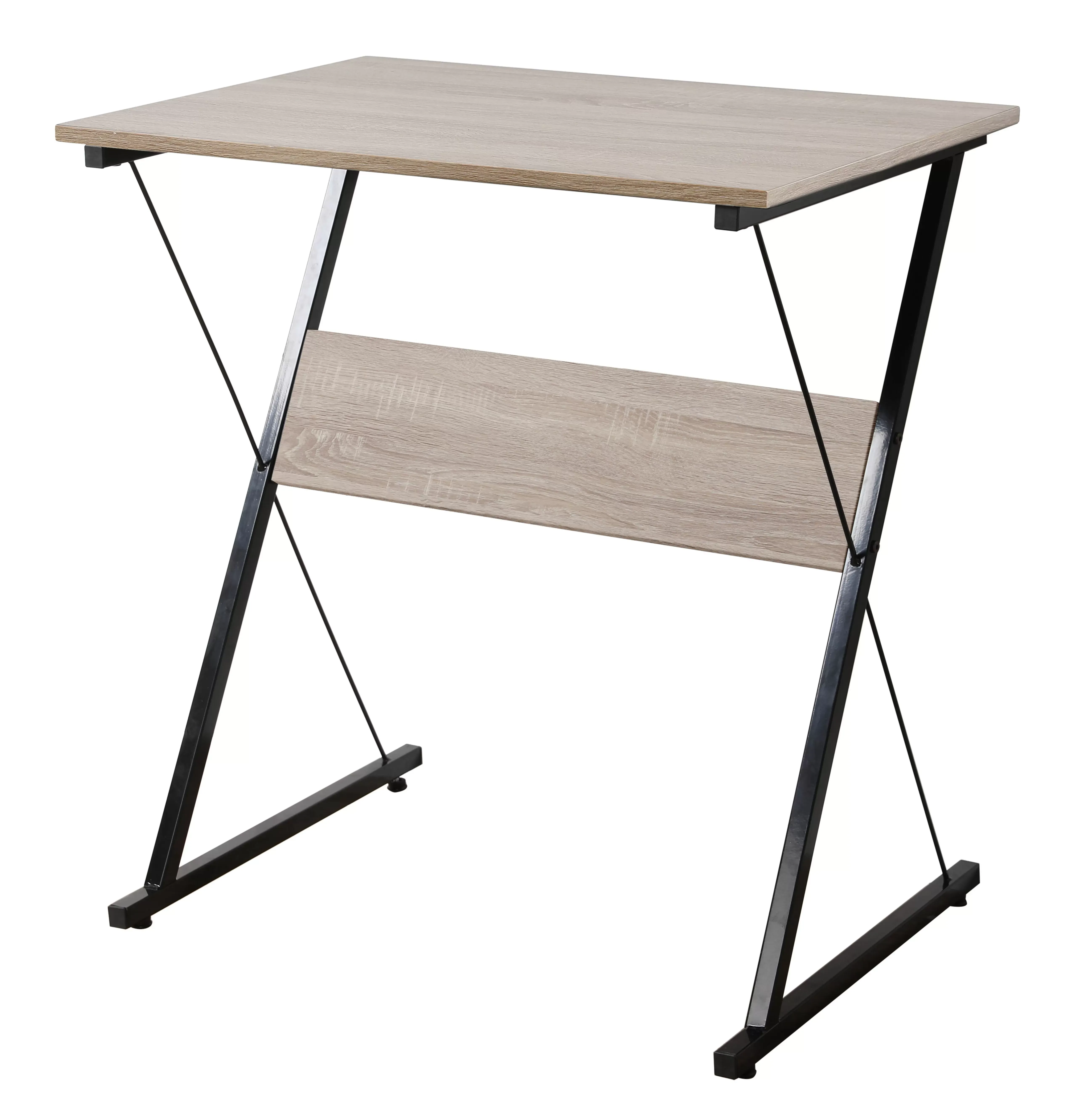 Bureau en métal et bois crème