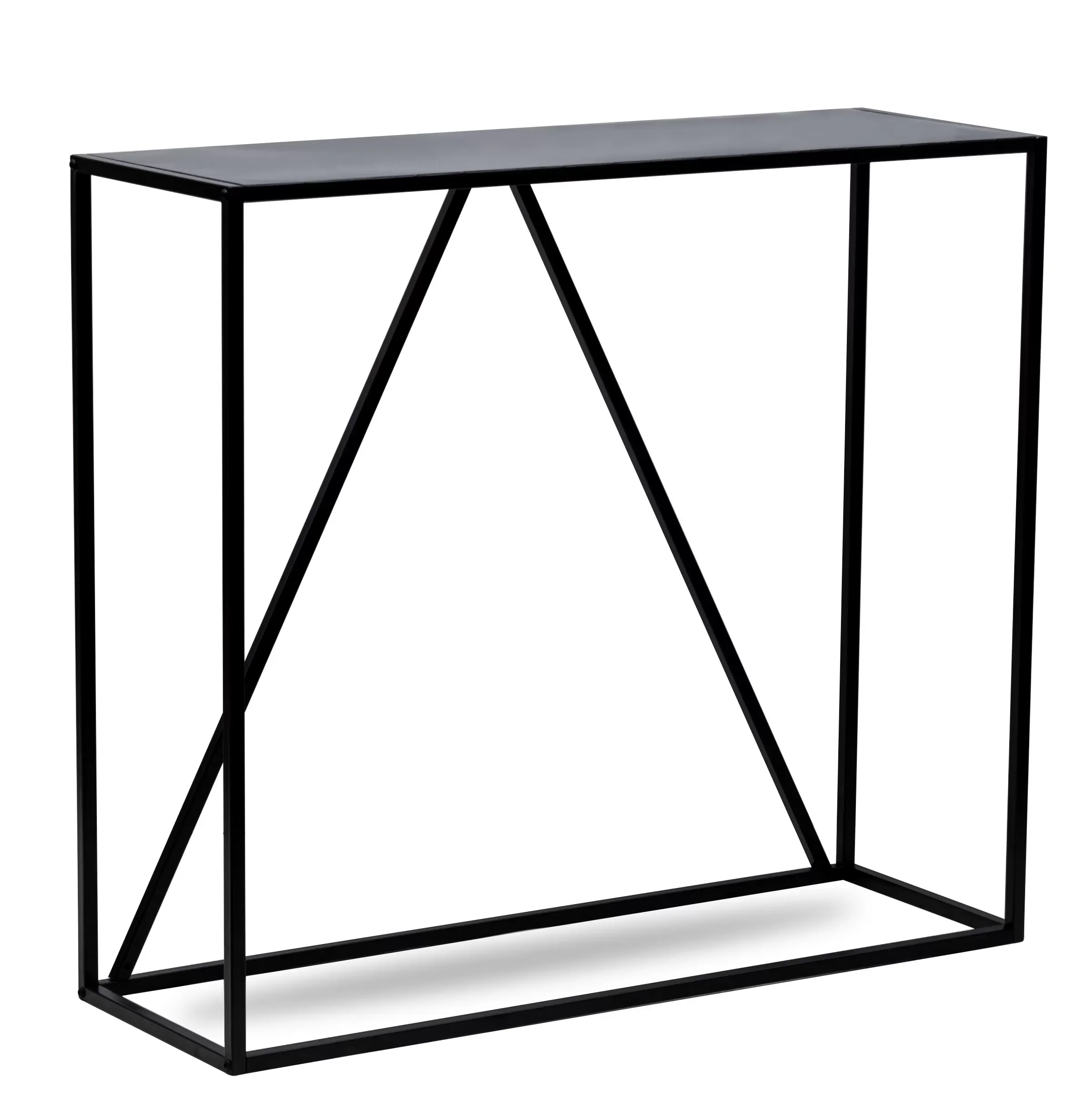 Console style industriel en métal noir