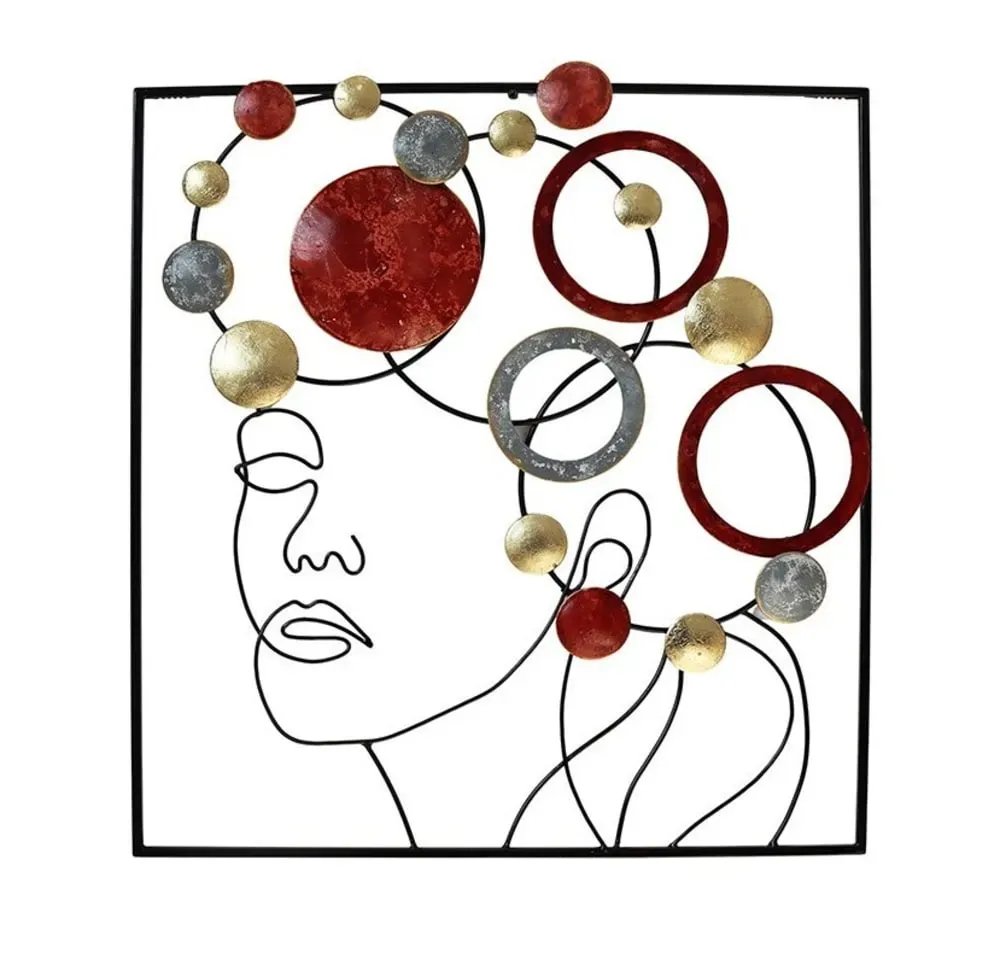 Décoration murale en métal woman 54x50x3