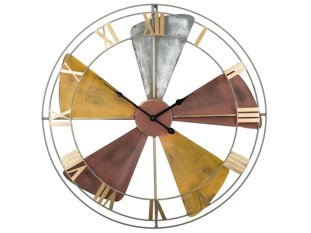 Horloge murale 60 cm métal multicolore