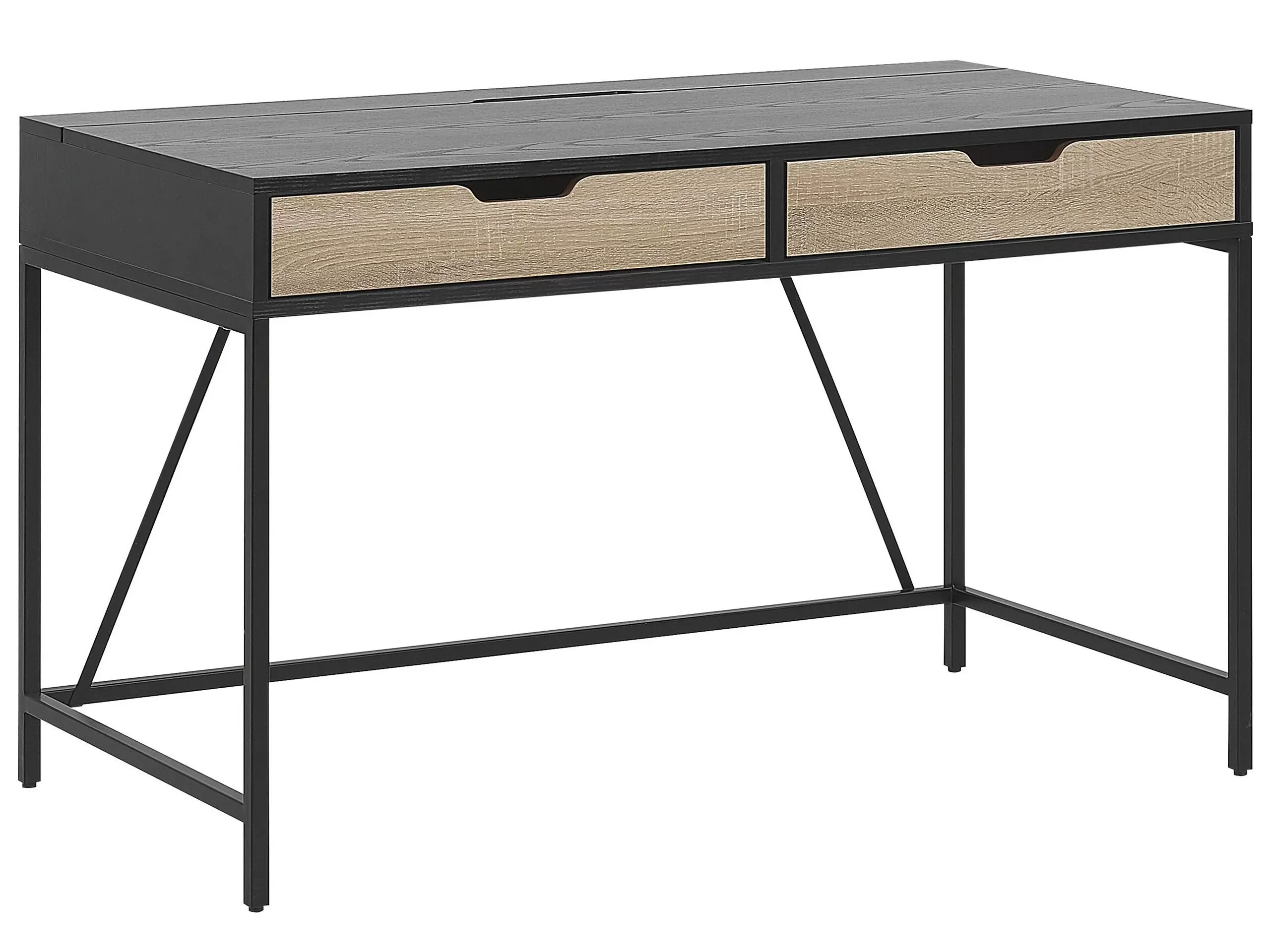 Table de bureau noir 120 cm 60 cm avec rangement