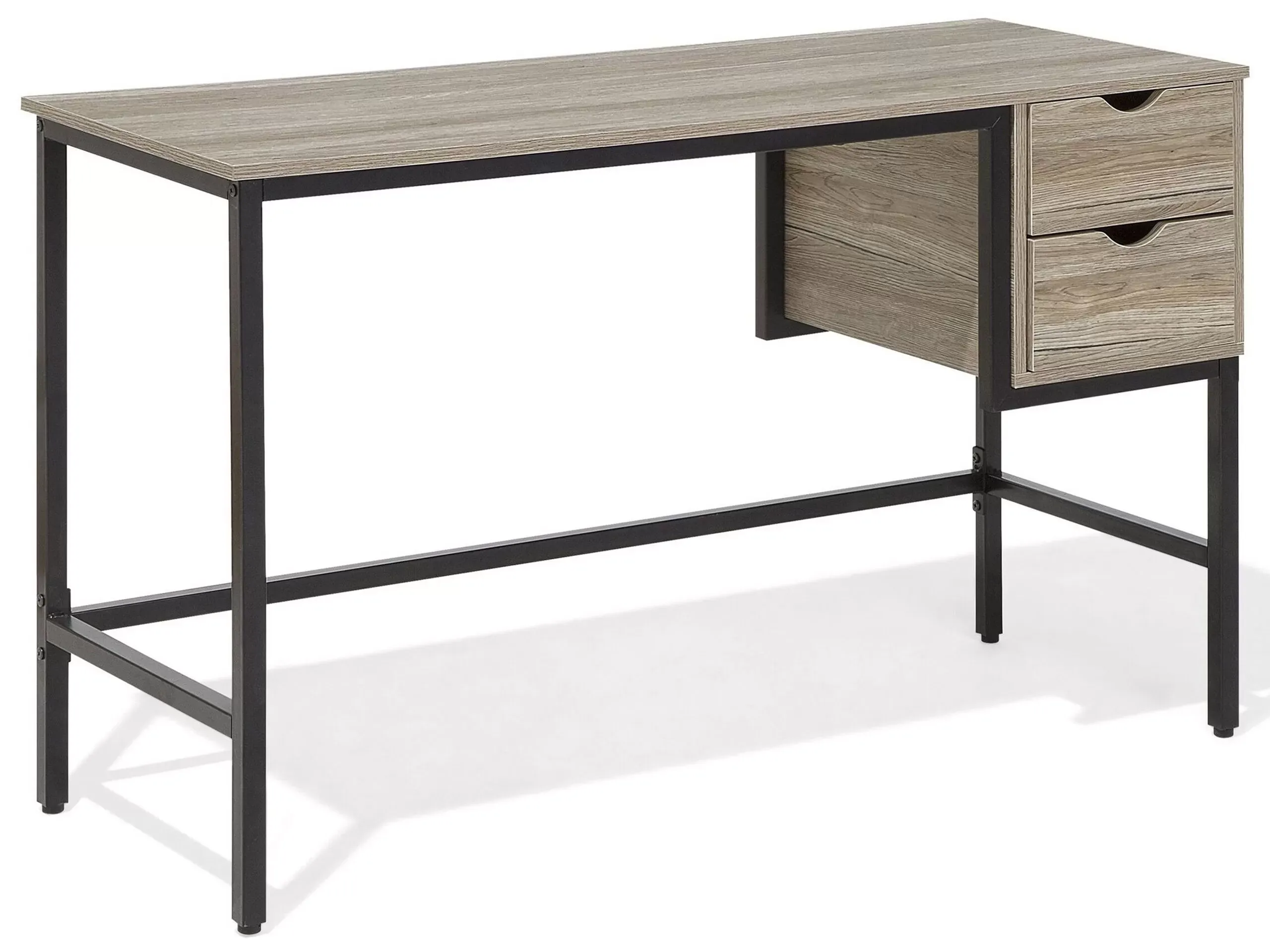 Table de bureau marron clair 120 cm 48 cm avec rangement