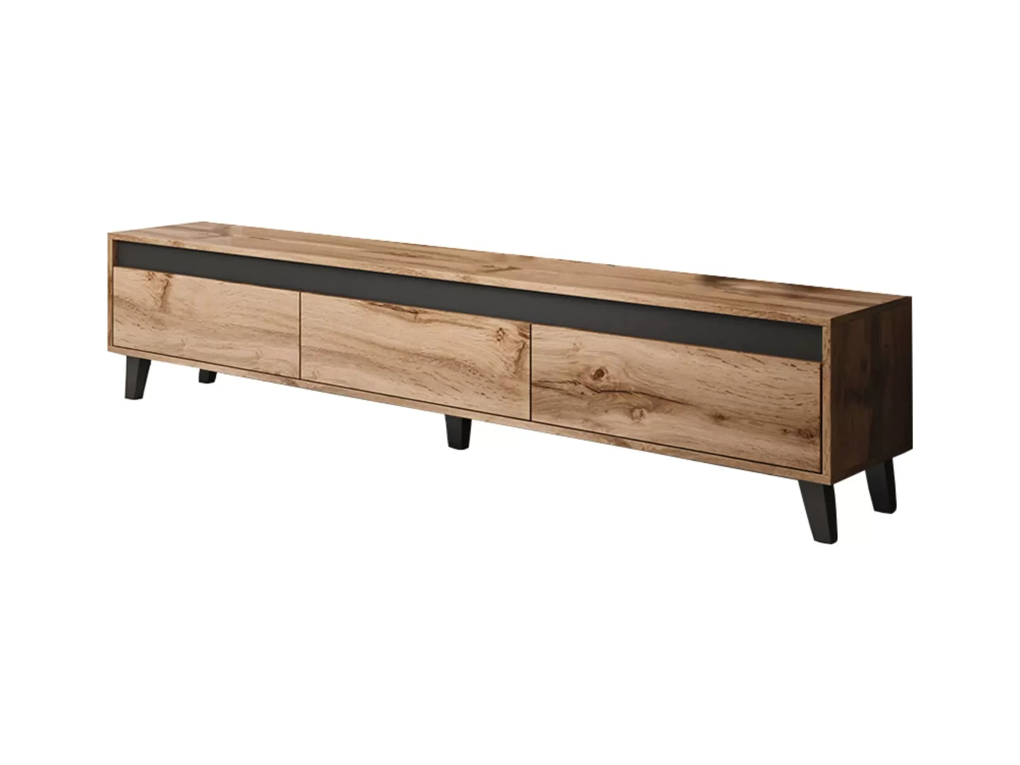 Meuble TV style industriel 185 cm bois