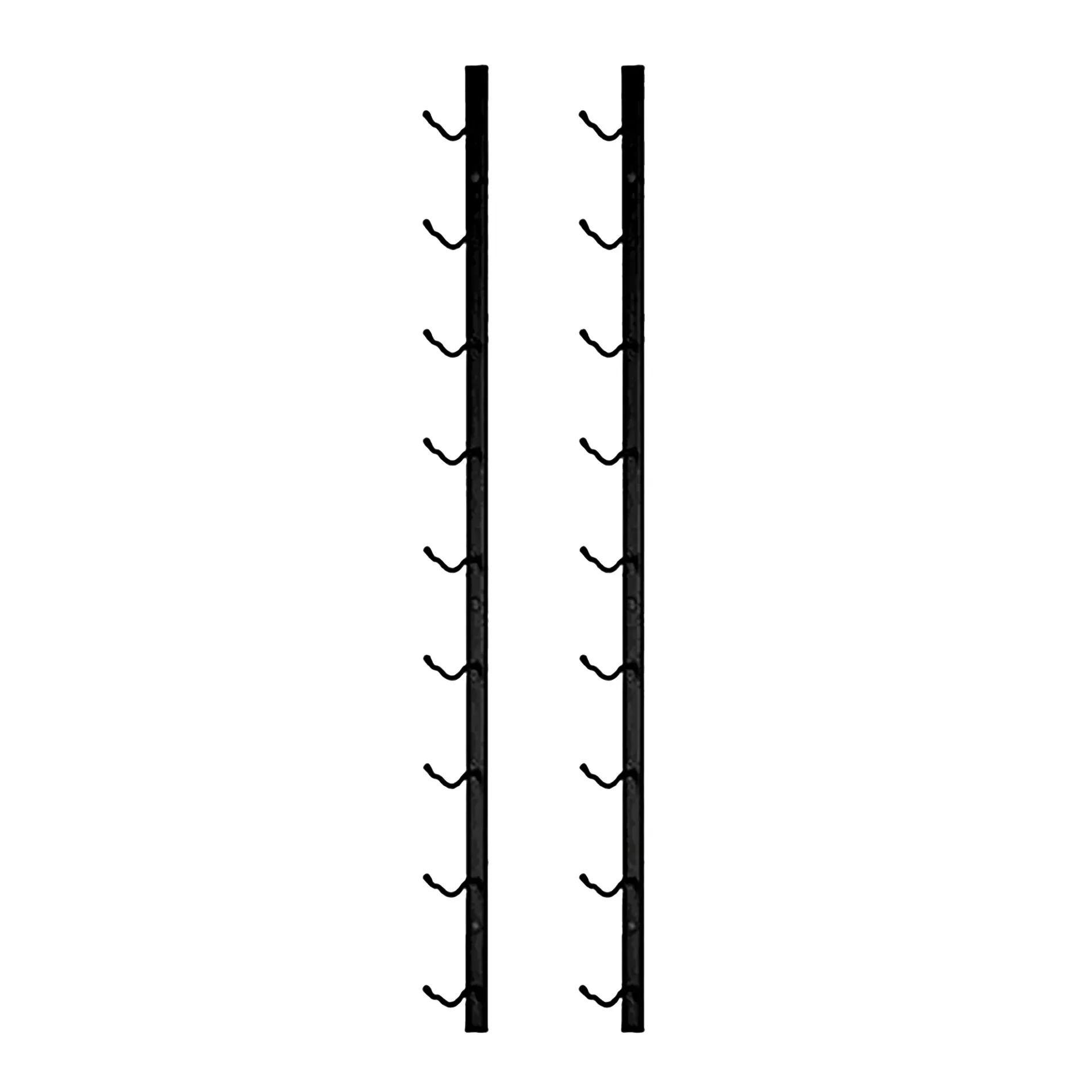 Porte-bouteilles mural pour 9 bouteilles en métal noir
