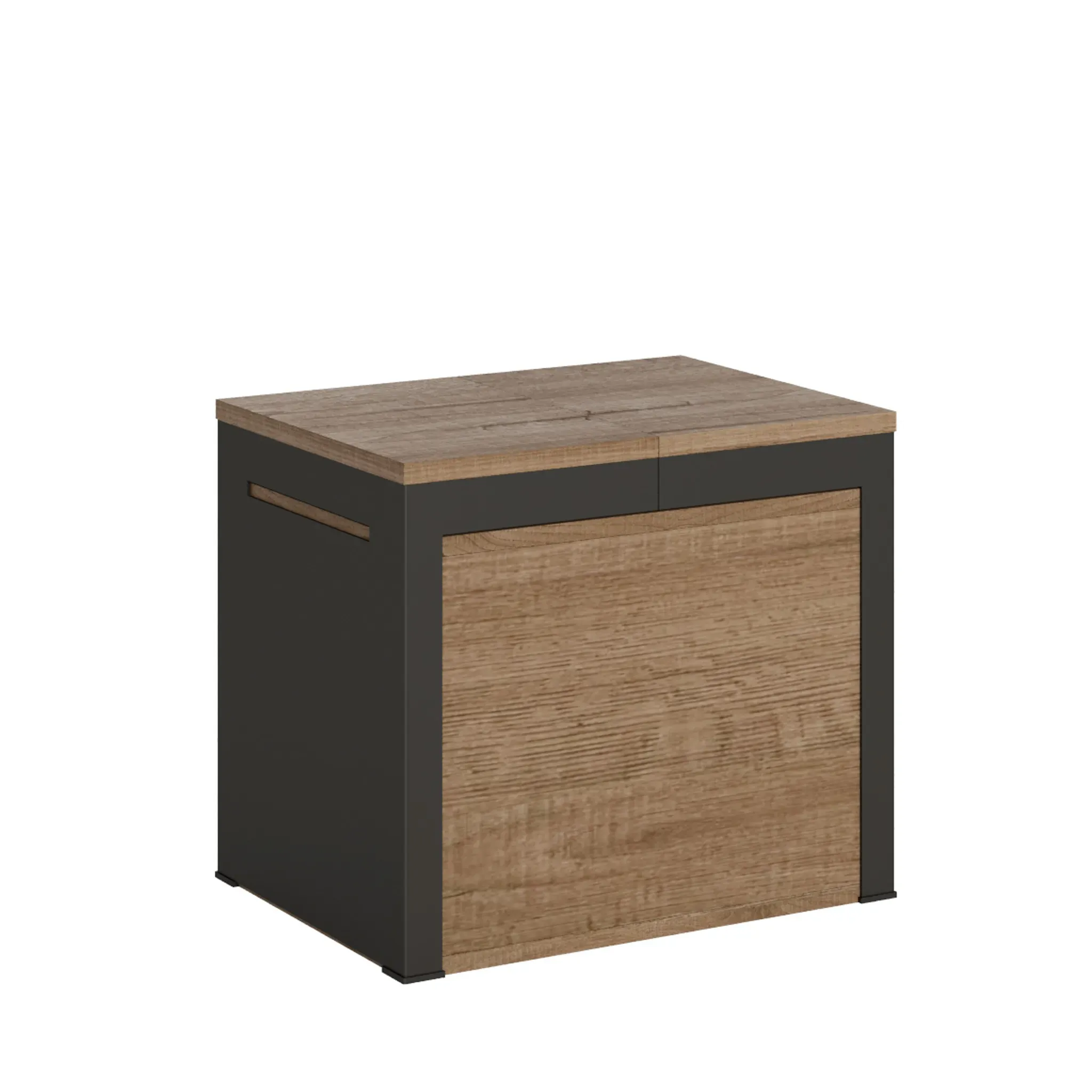 Banc extensible 55x40/305 effet bois chêne nature rallonges internes