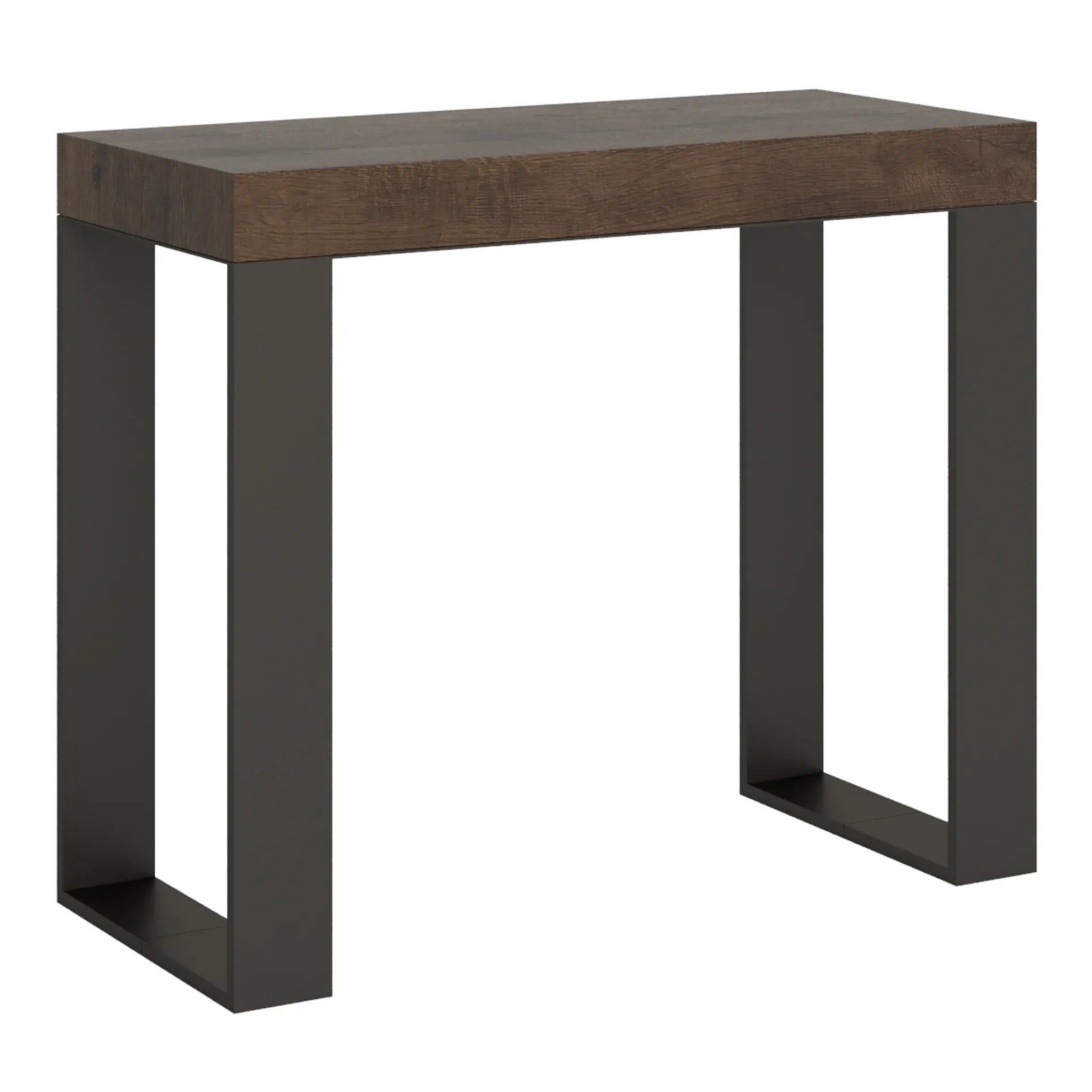 Console extensible 90x40/300 cm effet bois noyer