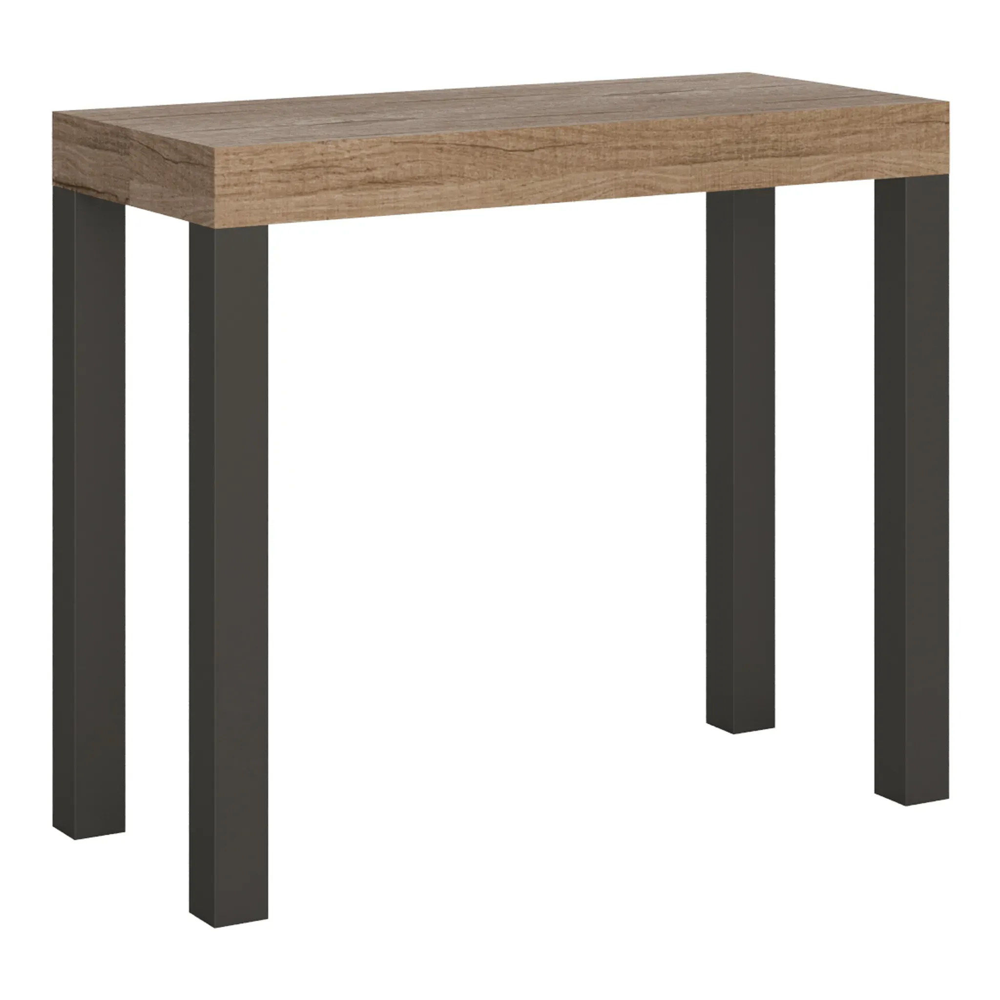 Console extensible 90x40/300 cm effet bois chêne nature