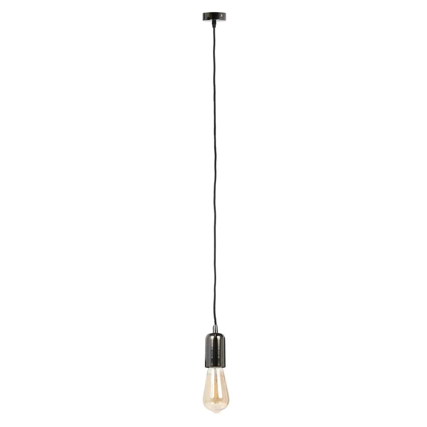 Suspension ampoule h. 100 cm noir