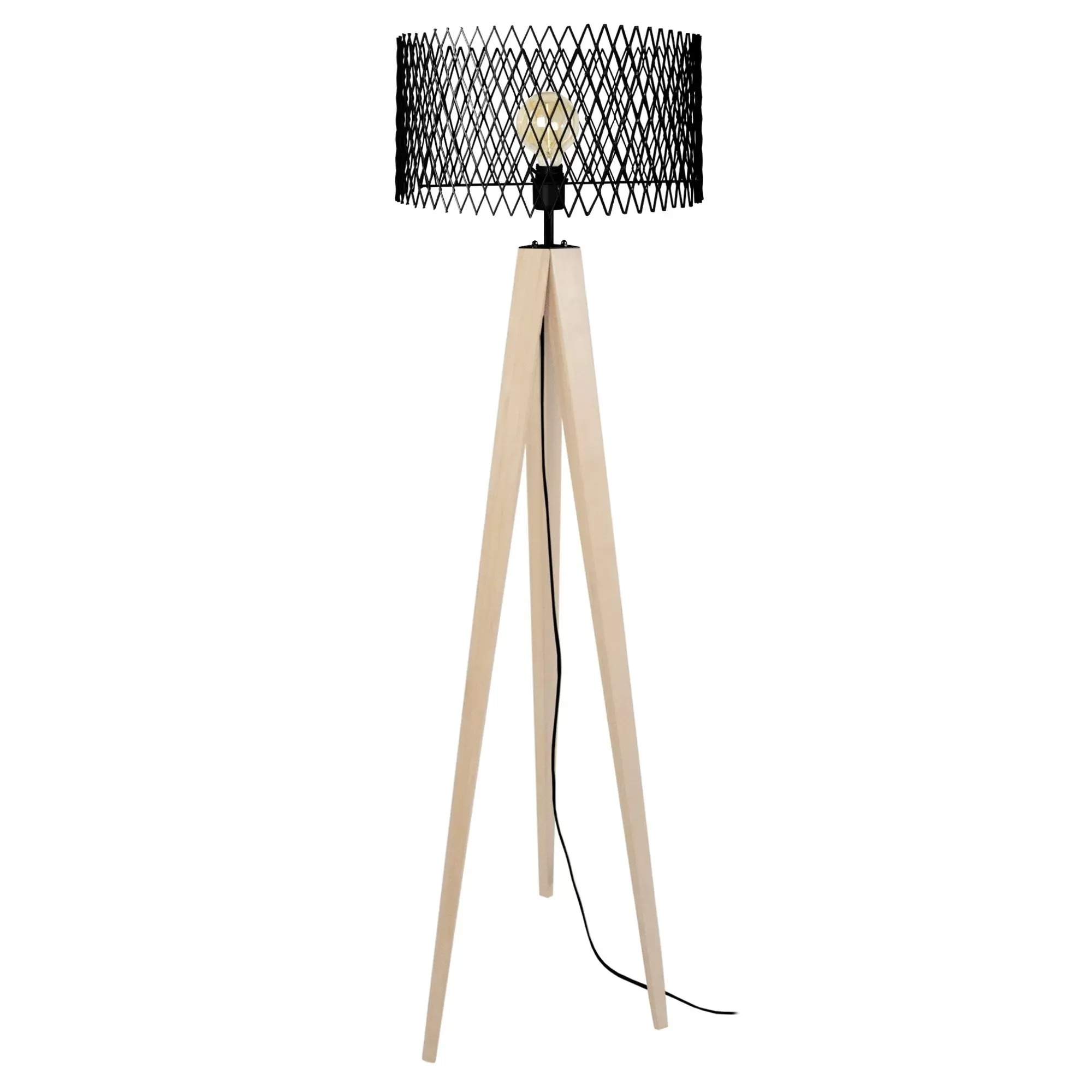Lampadaire  bois,naturel,H 160x D45xP45cm