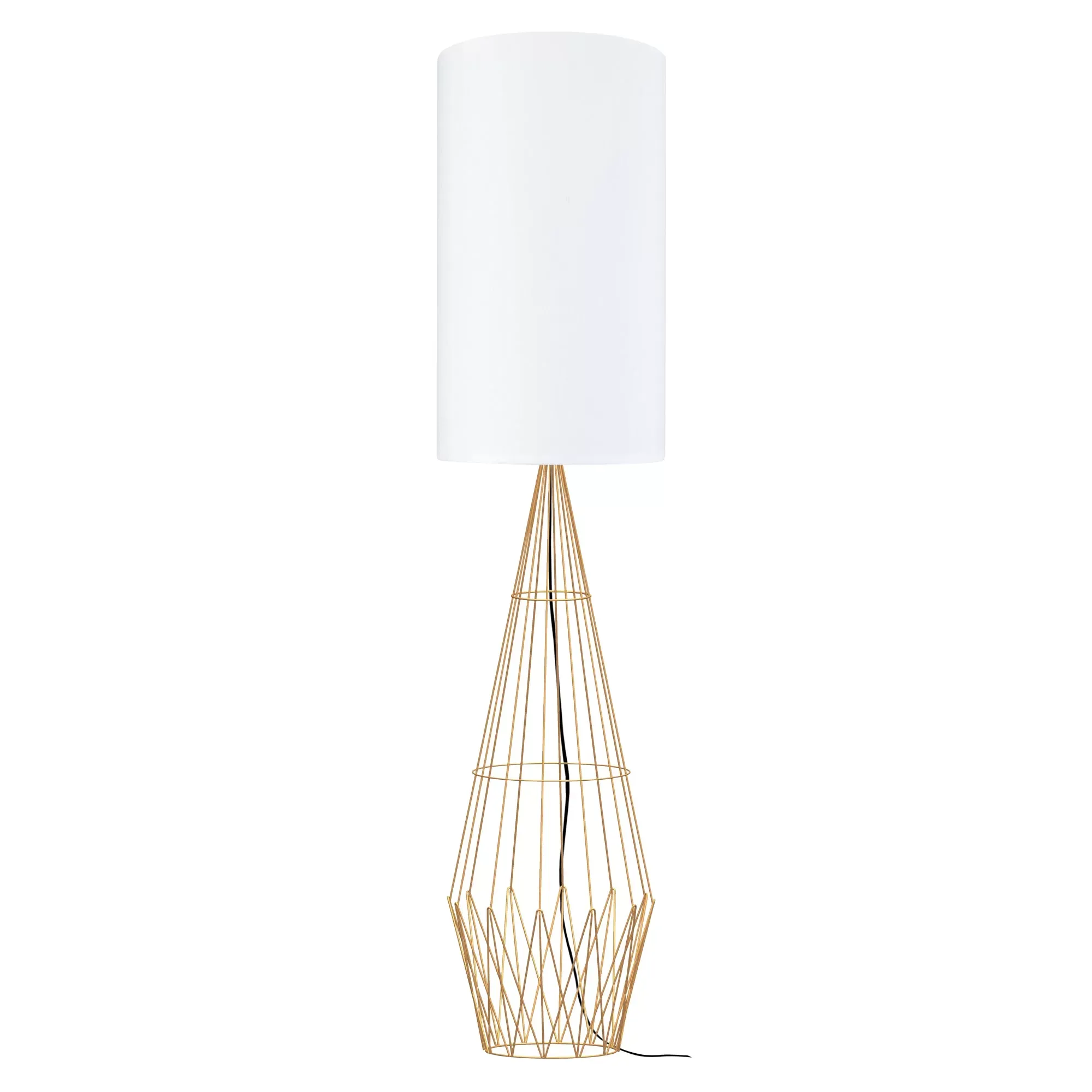 Lampadaire  métal,Doré ,H165xD30xP30 cm