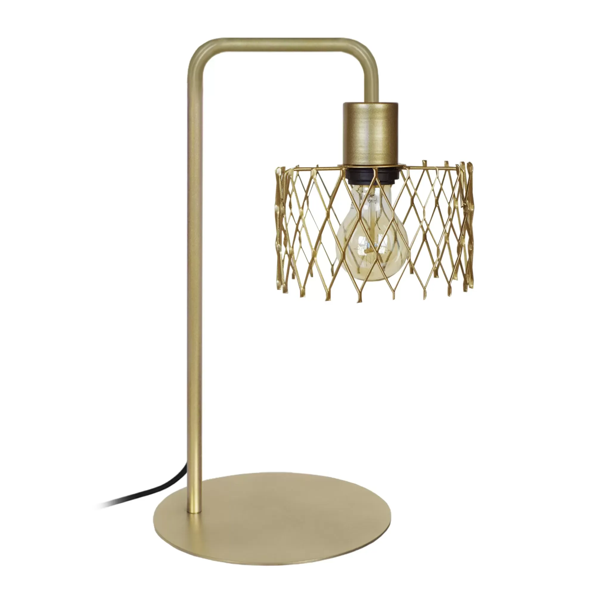 Lampe de bureau métal doré