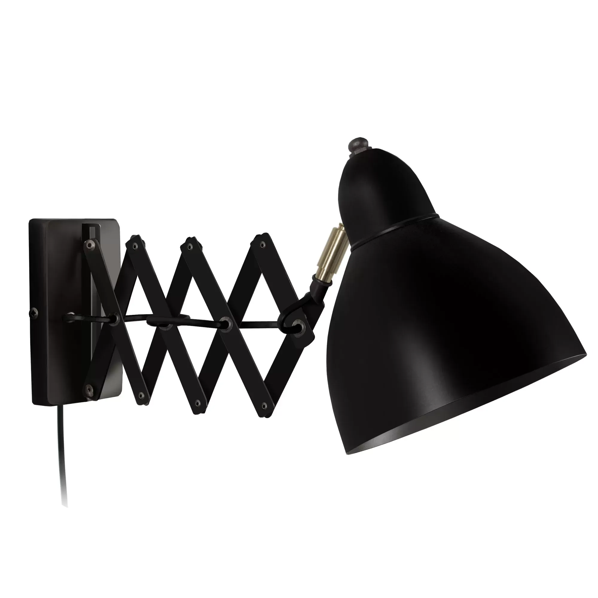 Applique  métal,Noir ,H20xD16,5xP60cm