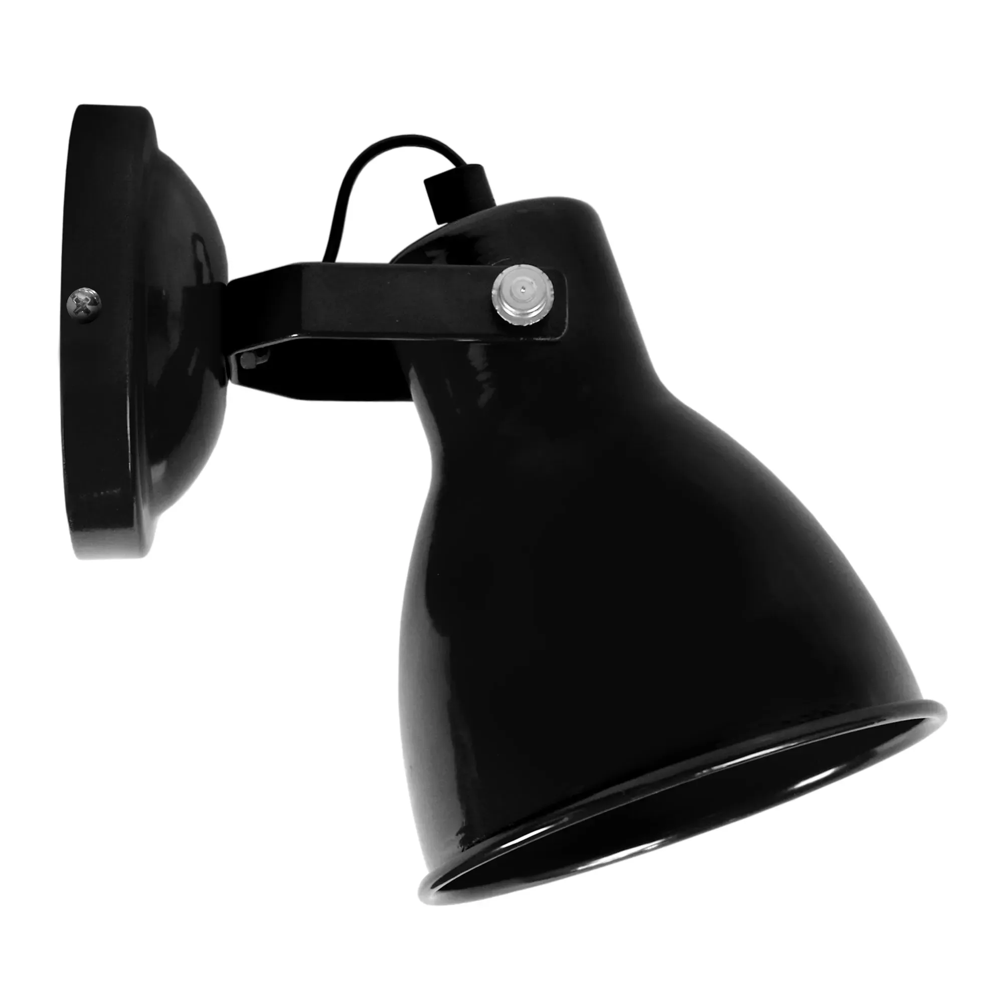 Applique  métal,Noir ,H 17,5xD 17x P 13cm