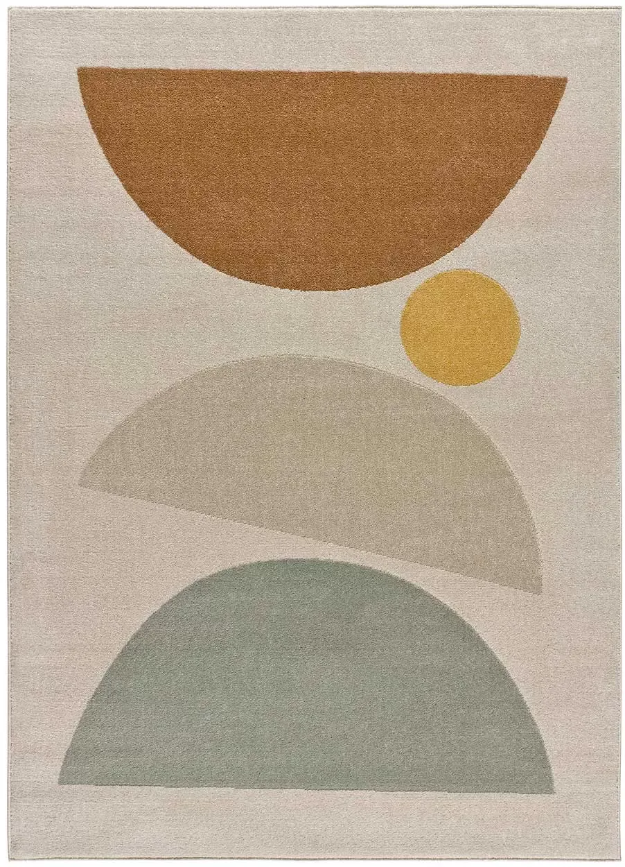 Tapis scandinave beige/multicolore 160x230 cm