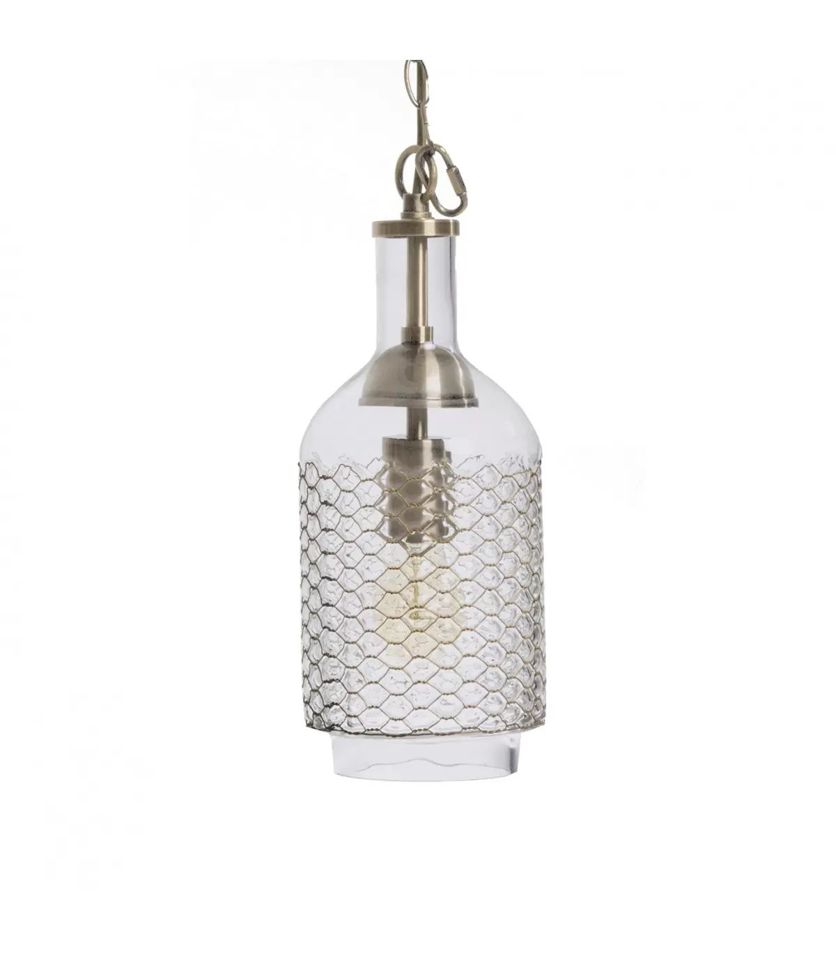 suspension en verre transparent, d. 15 cm