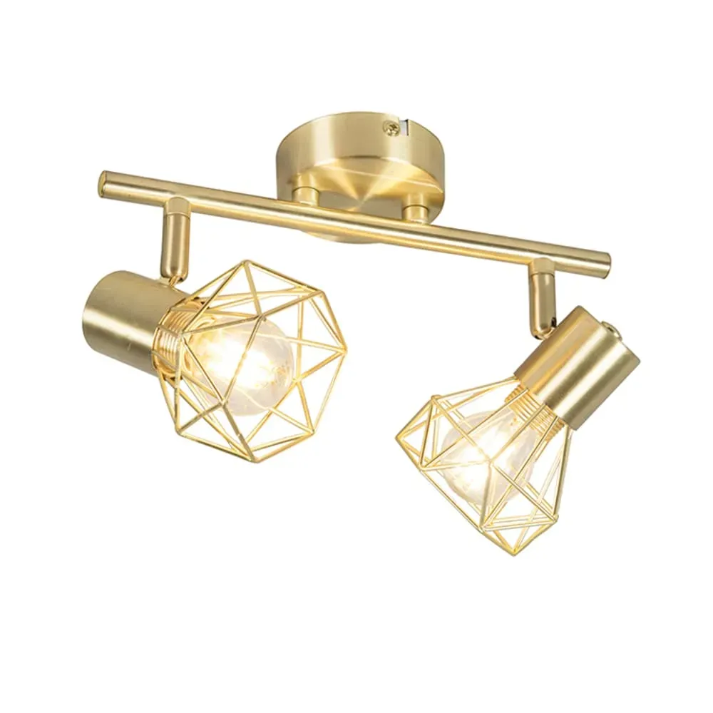 Spot plafond en acier laiton