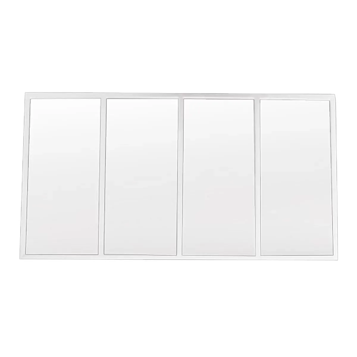 Miroir verrière atelier rectangulaire en métal blanc 140 x 75 cm
