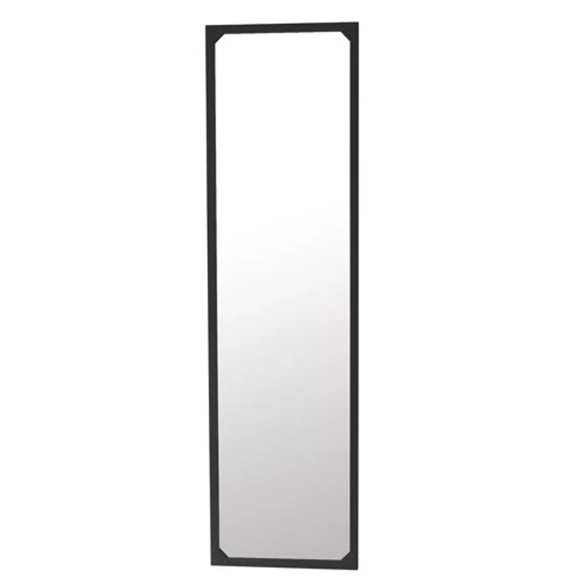 Miroir psyché rectangulaire en métal noir 46 x 165 cm
