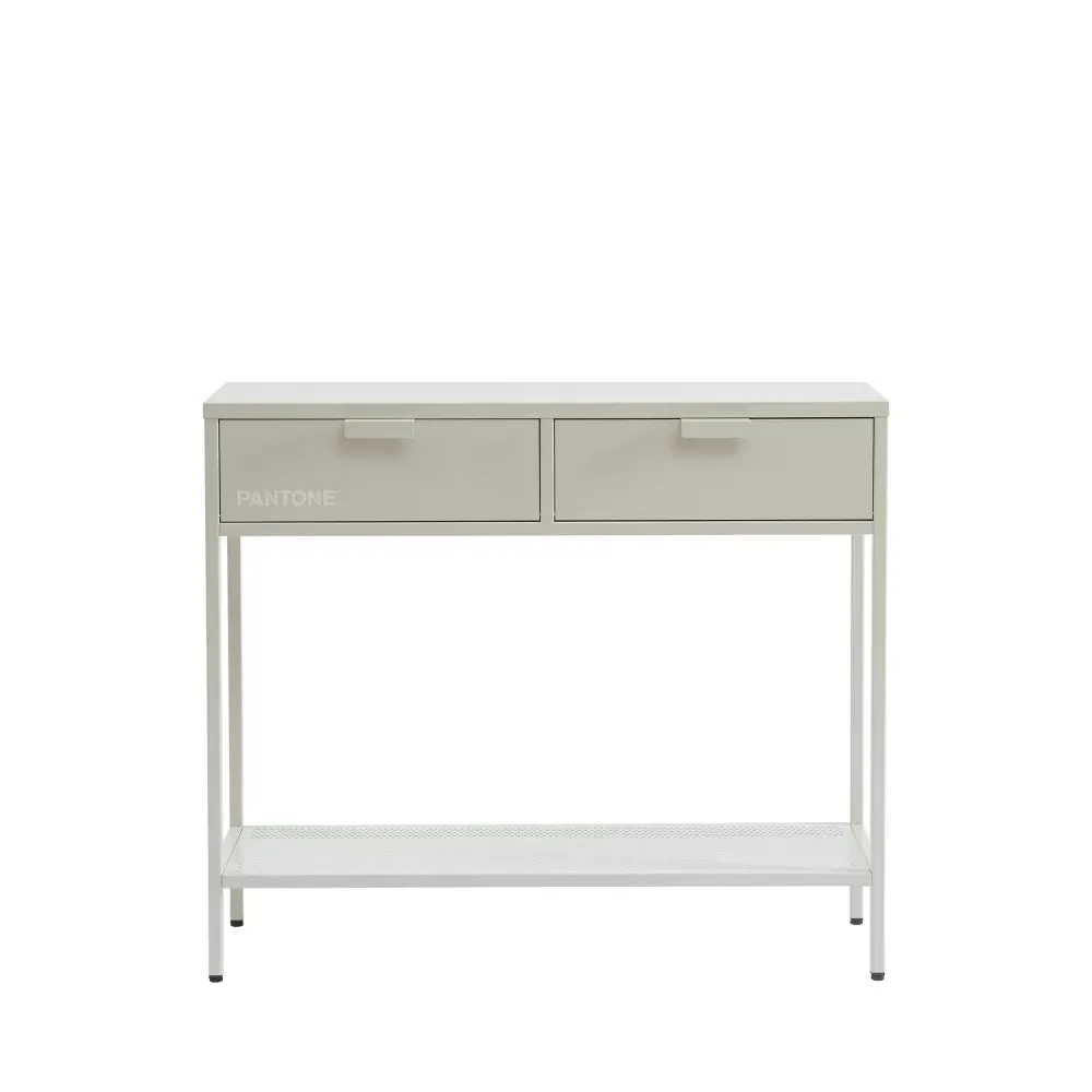 Console métal beige sable 100cm