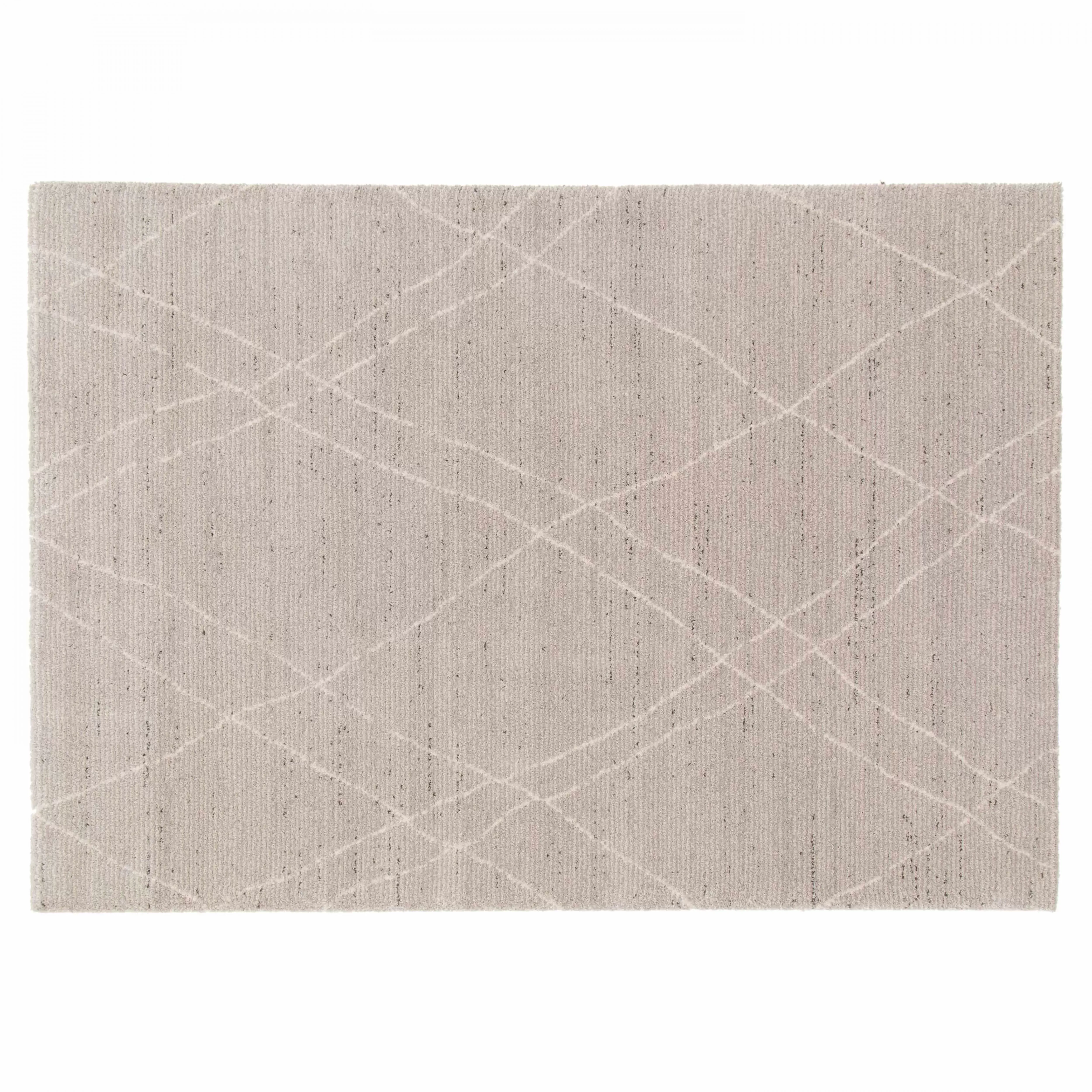 Tapis rectangulaire motif berbère gris clair 160 x 230 cm