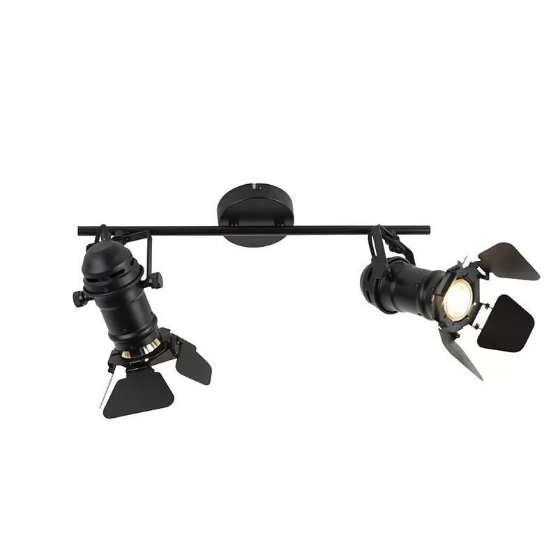 Spot plafond en acier inoxydable noir