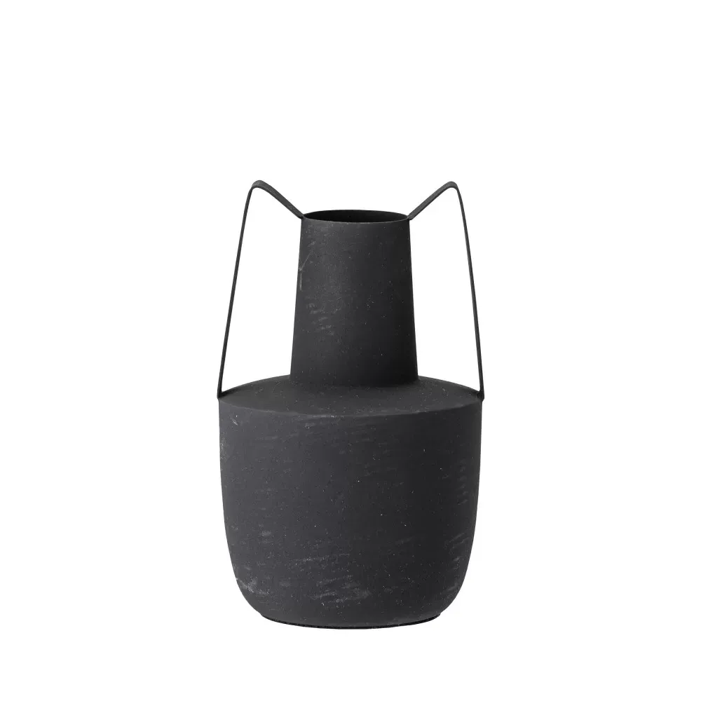 Vase en métal H20,5cm - Noir