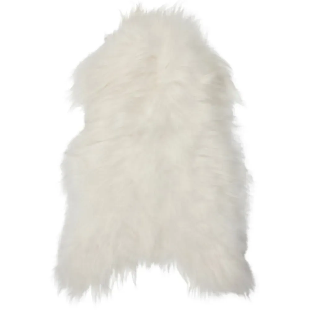 Tapis en peau de mouton islandais blanc 75x115 cm