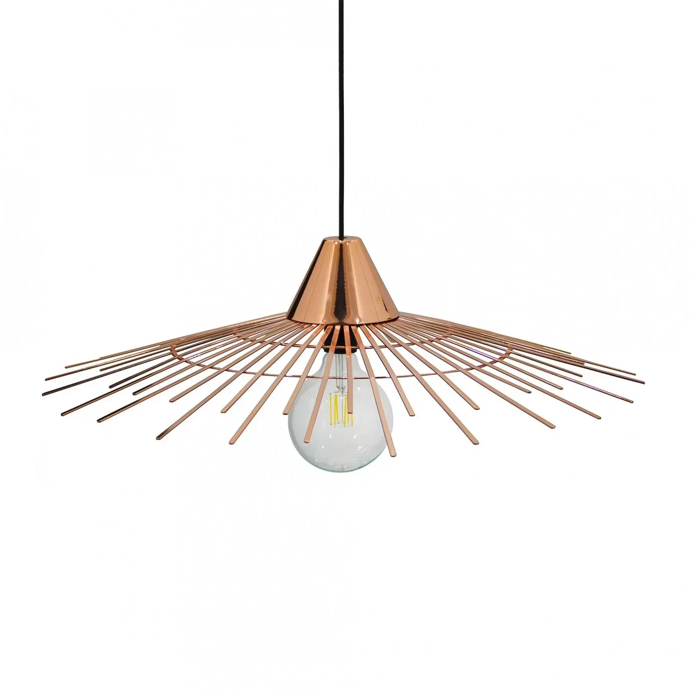 Suspension en métal cuivré