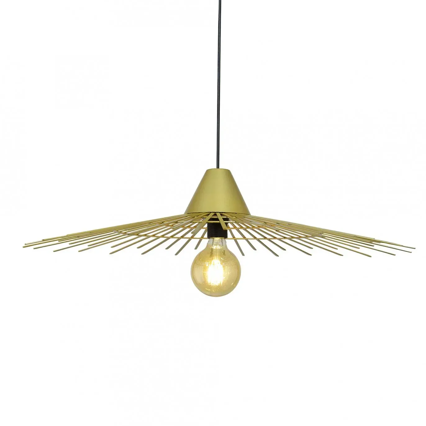 Suspension en métal doré