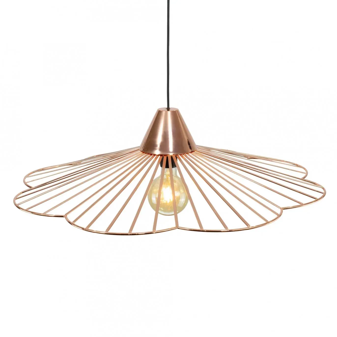 Suspension grand modèle en métal cuivré