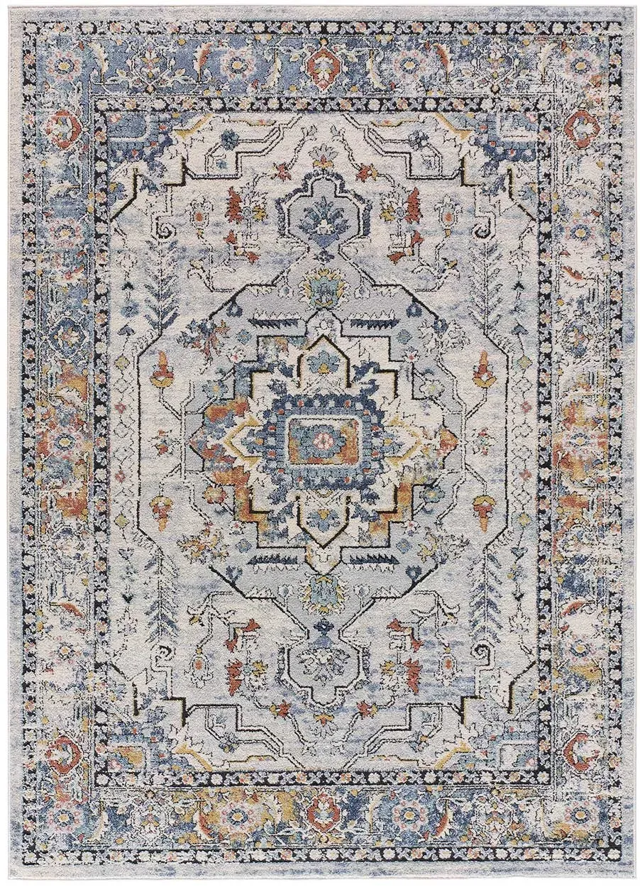 Tapis vintage gris/multicolore 140x200 cm