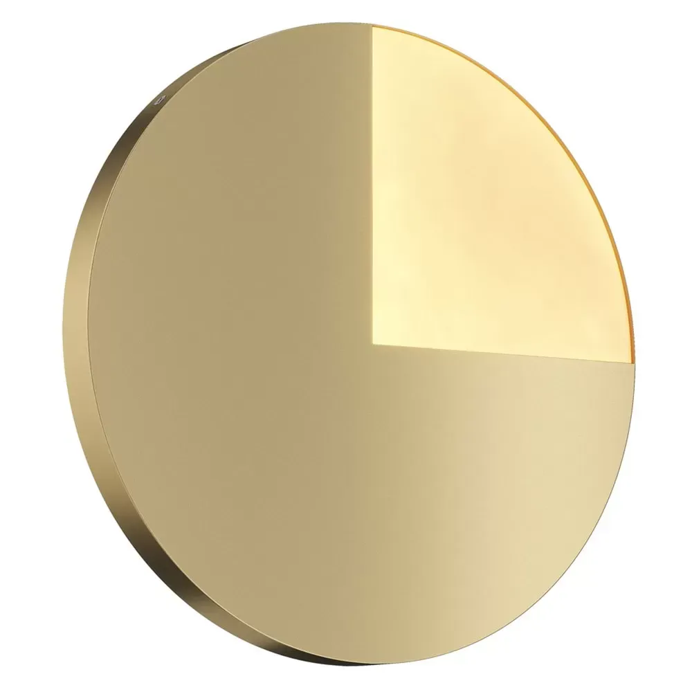 Applique murale Led 12W moderne et élégante circulaire  doré ø 44,8 cm